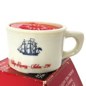 Old Spice Shulton Pottery Glass Shaving Mug 3 oz Soap VTG NOS